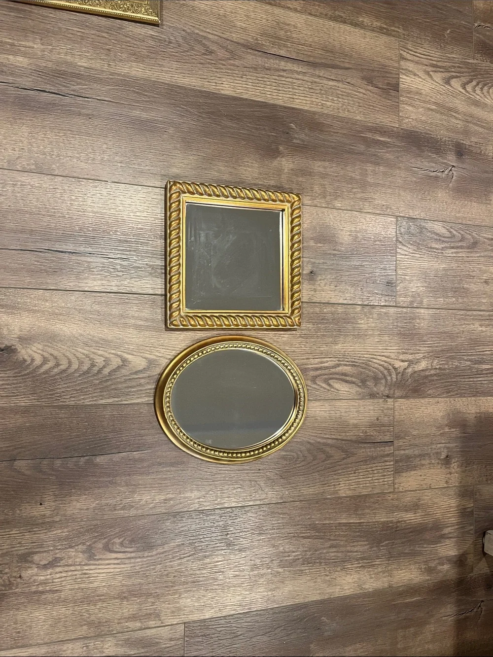 Classic Gold Decorative Wall Mirrors - Set of 2